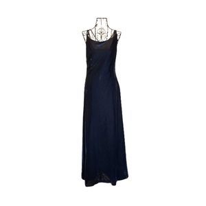 Betsy & Adam by Jaslene | Formal Evening Gown Long Navy Blue Size 10